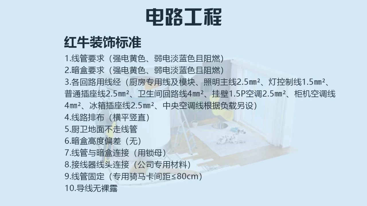 【南京裝修公司排名榜】南京紅牛裝飾公司電路施工標(biāo)準(zhǔn)