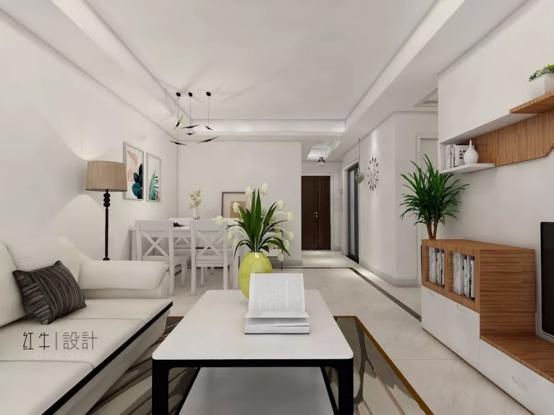 南京四季金輝90平米現(xiàn)代簡約風格裝修 跳躍色彩讓空間更靈動03