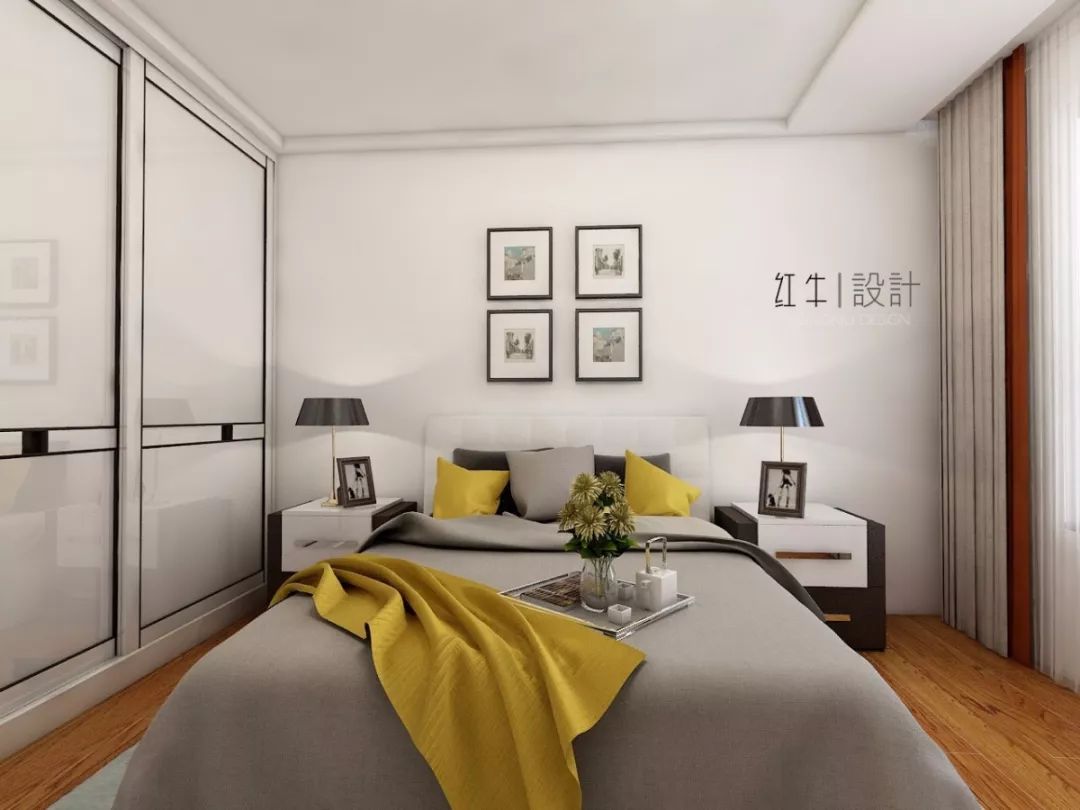 南京四季金輝90平米現(xiàn)代簡約風格裝修 跳躍色彩讓空間更靈動05