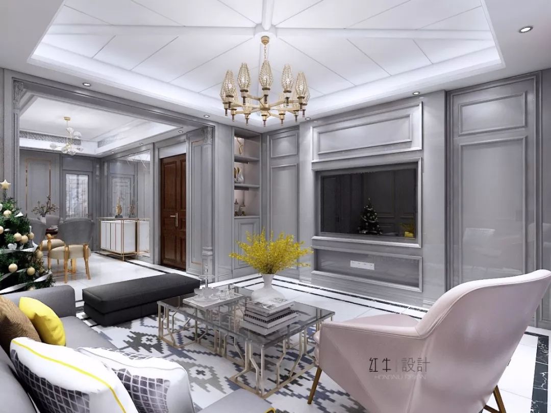南京紫金未來城140平米簡約法式風格裝修  古典和現(xiàn)代的結(jié)合01