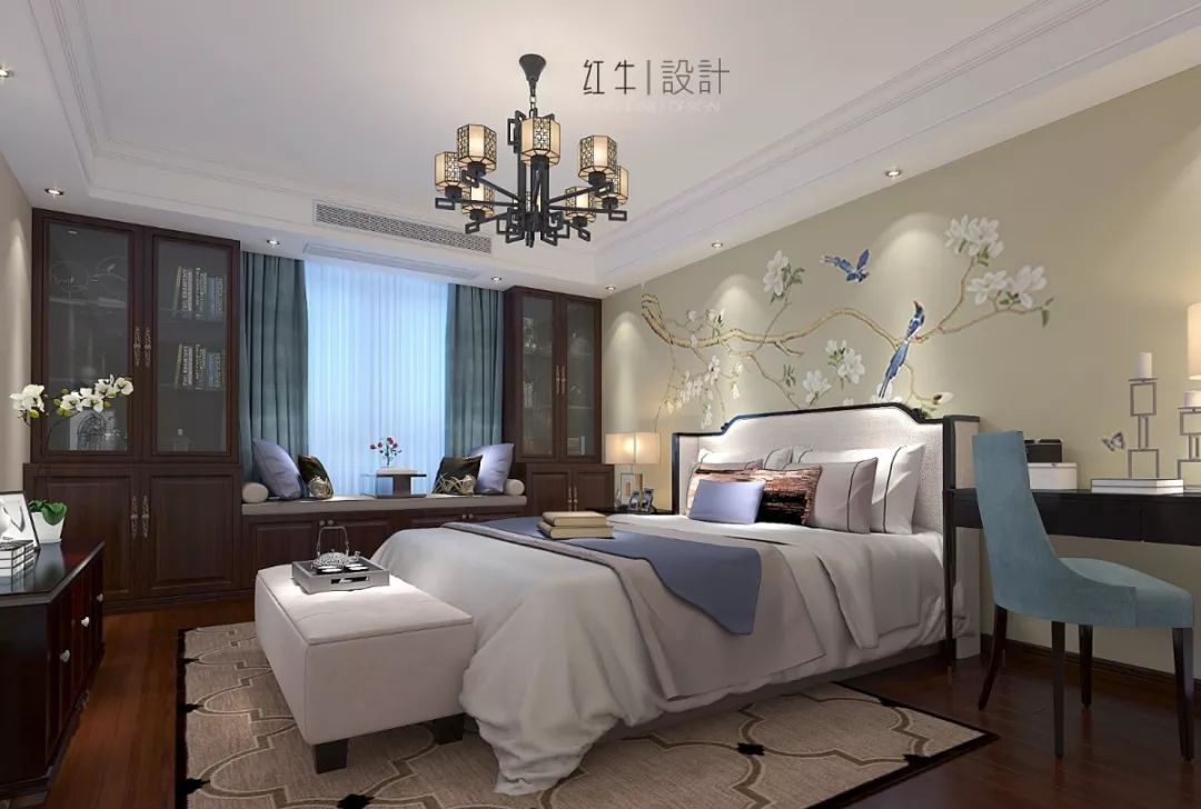 南京奧斯博恩莊園190平米現(xiàn)代中式風(fēng)格裝修  古典美學(xué)融入現(xiàn)代設(shè)計(jì)05