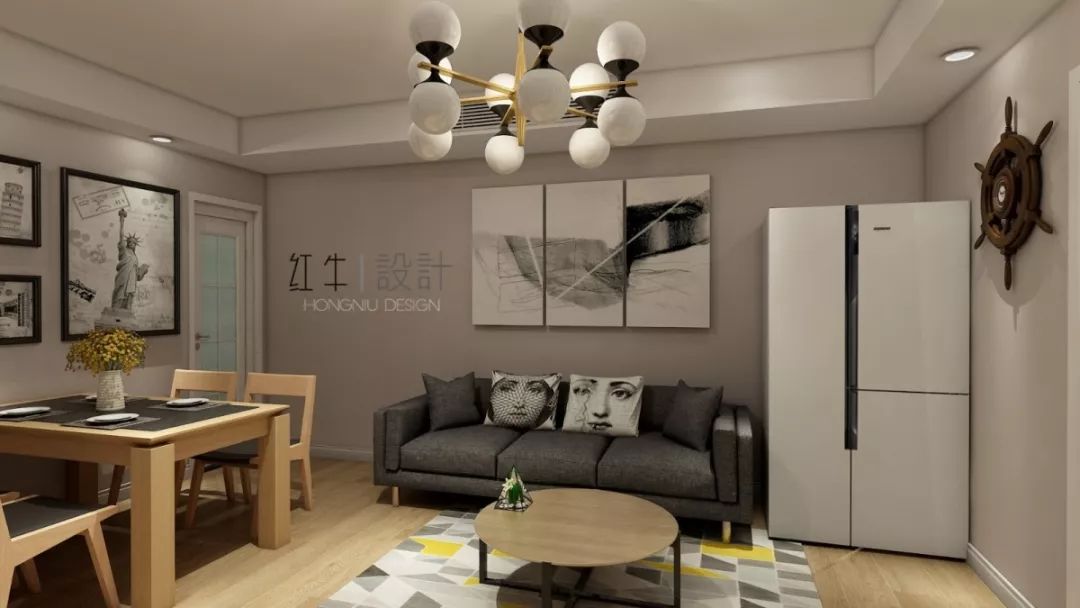 南京云南路西橋花苑79平米現(xiàn)代簡約風(fēng)格裝修  溫馨浪漫04客餐廳