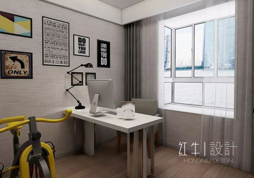 南京保利國際社區(qū)142平米現(xiàn)代簡約風(fēng)格裝修09書房_水印