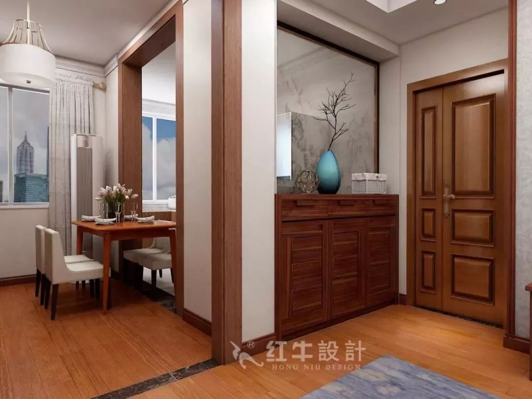 南京老房翻新--兩室一廳變一室兩廳15劉曉芳_寧工新寓60㎡現(xiàn)代中式風格二手房裝修效果圖_玄關(guān)