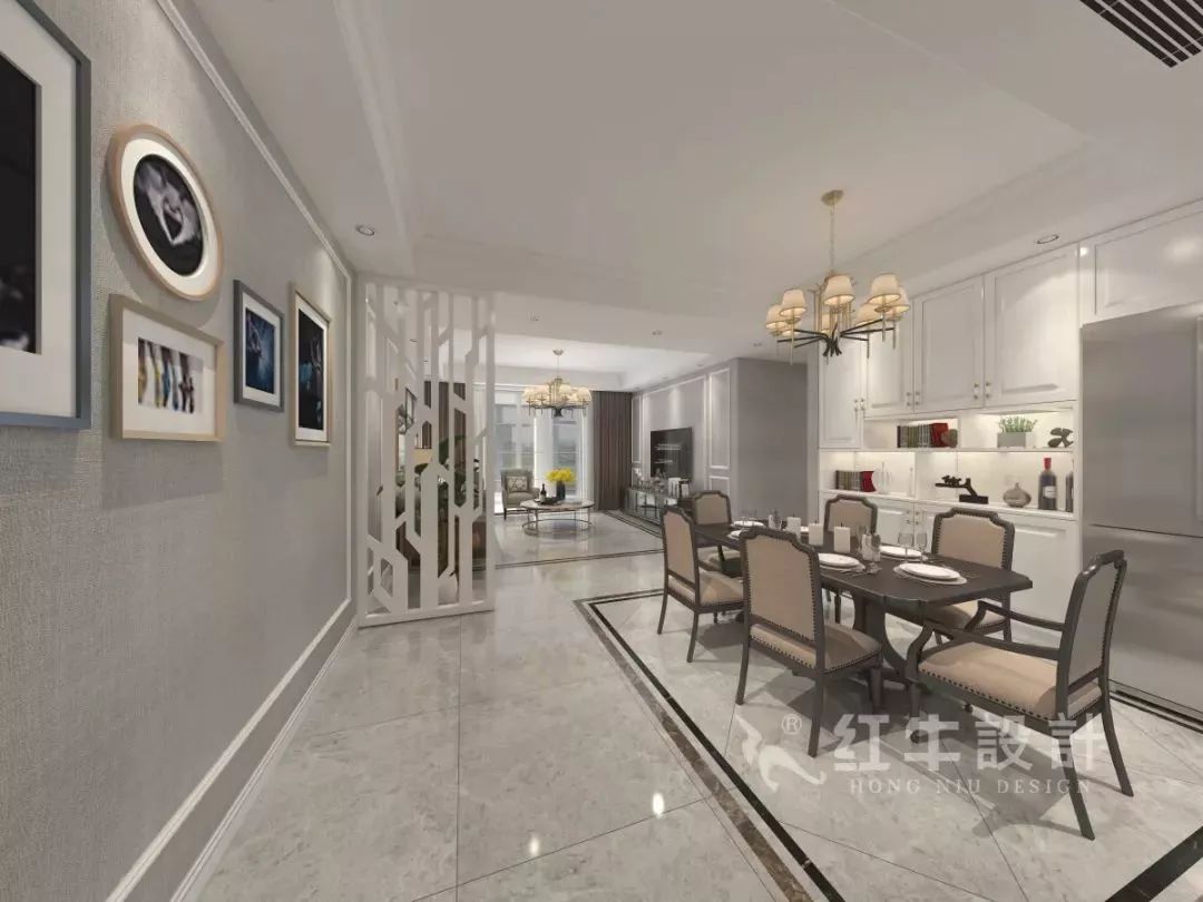 南京老房翻新--即便少掉一個衛(wèi)生間，也要單獨的衣帽間！13仇美蓉_康盛花園115㎡輕奢風(fēng)格裝修效果圖_餐廳