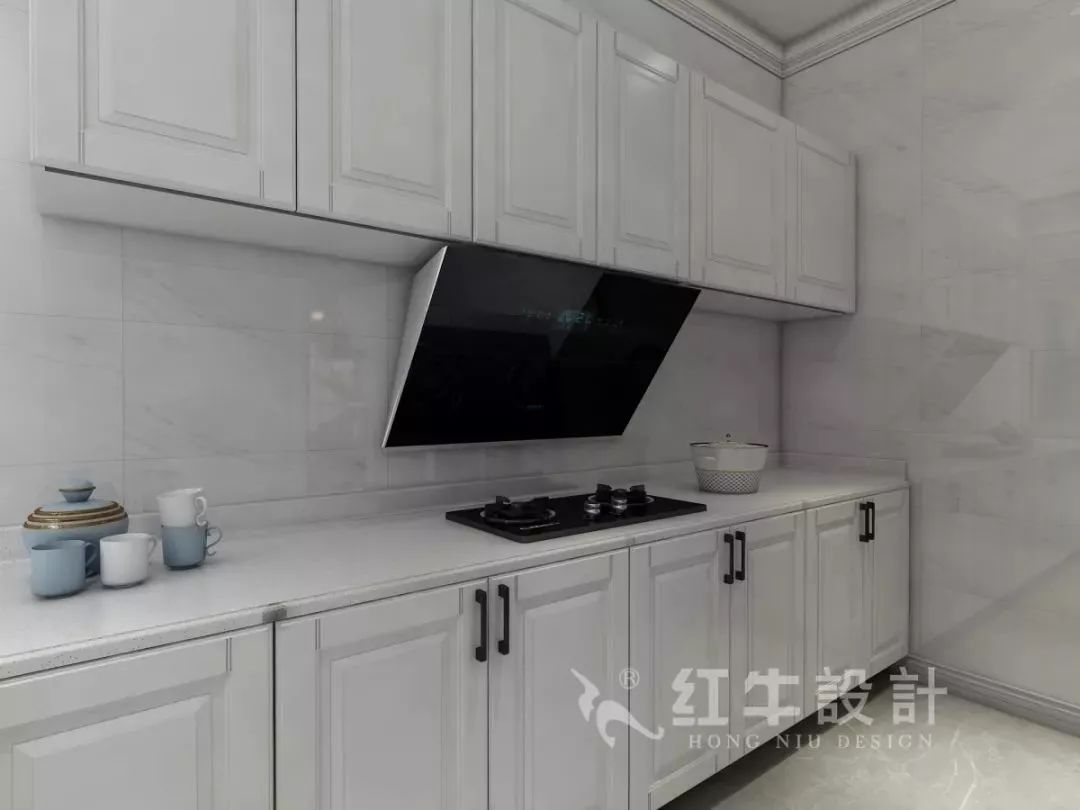 南京老房翻新--即便少掉一個衛(wèi)生間，也要單獨的衣帽間！14仇美蓉_康盛花園115㎡輕奢風(fēng)格裝修效果圖_廚房