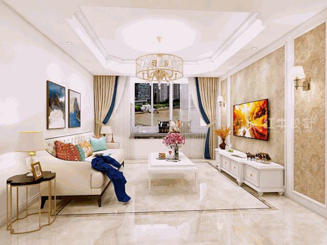 南京恒山花苑106㎡簡歐風格--靜享優(yōu)雅生活01設(shè)計師：朱彥