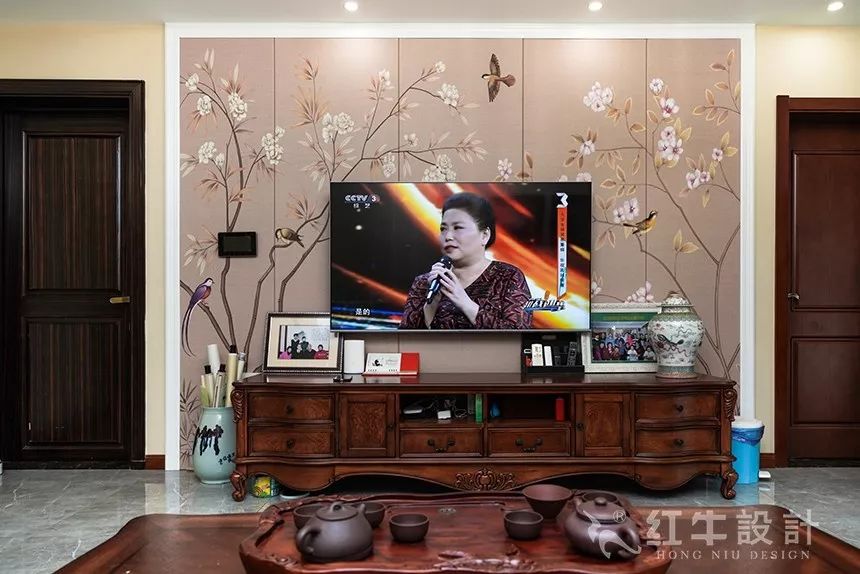 碧桂園鳳鳴苑160㎡簡美風(fēng)格--喜歡深色家具的看過來05客廳效果