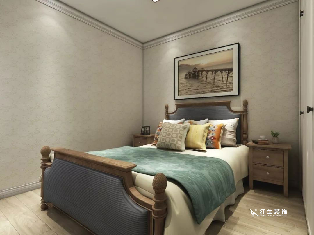 南京萬科光明城市115㎡簡美風格--適合三代人的家居環(huán)境11老人房設(shè)計+logo