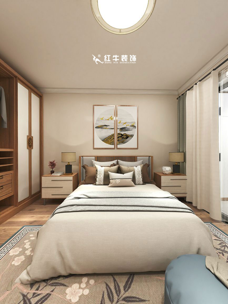 蔣琛_九條巷106㎡現(xiàn)代風(fēng)“養(yǎng)老房”裝修，給設(shè)計(jì)做減法！07主臥+logo