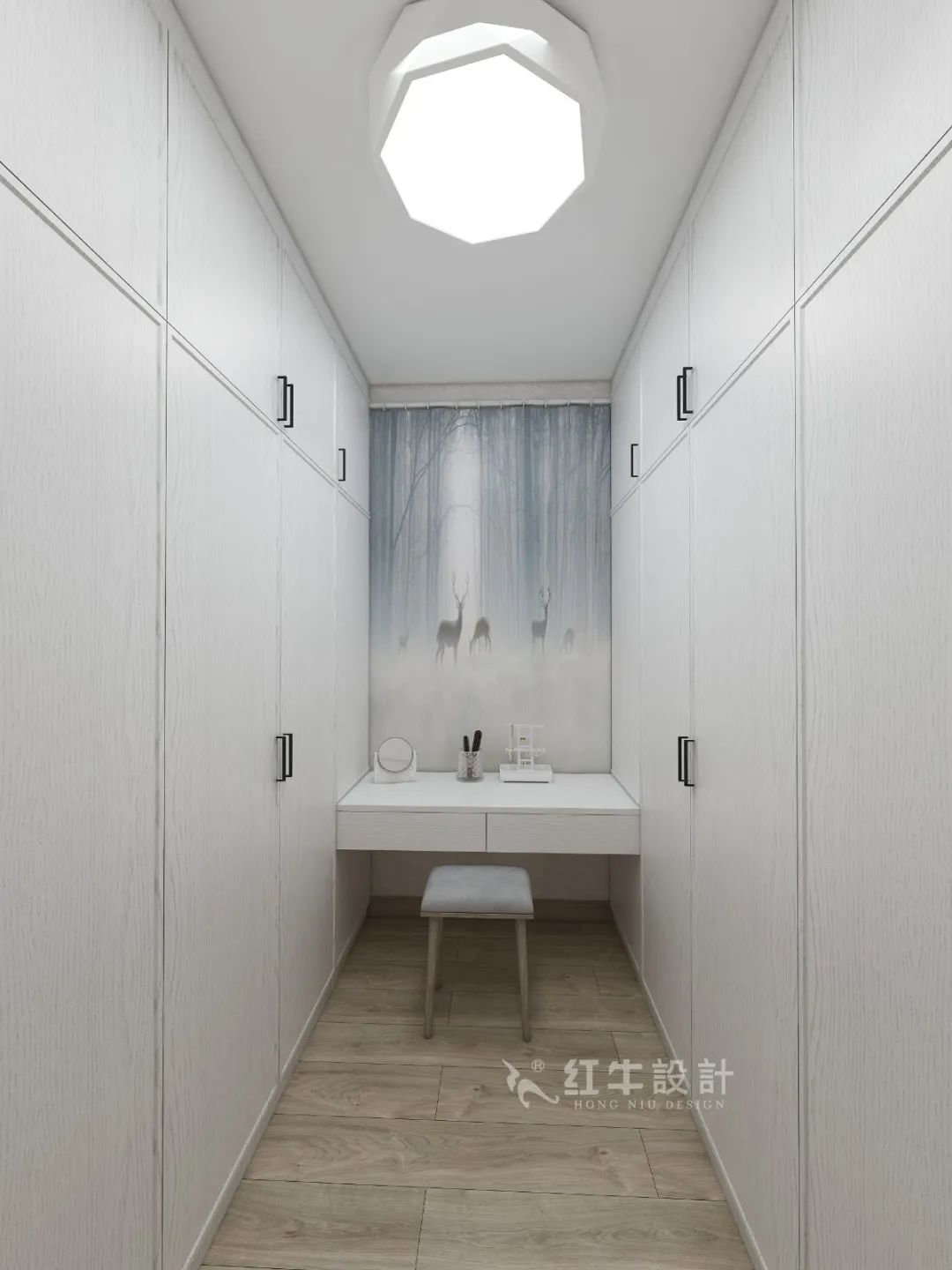 劉萍萍_花崗鴻福城132㎡現(xiàn)代簡約風(fēng)格_兩套小戶型打通變大宅，中西雙廚房+衣帽間打造品質(zhì)生活！13衣帽間