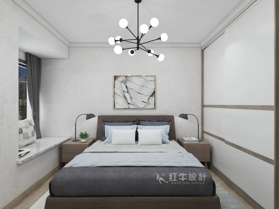 劉萍萍_花崗鴻福城132㎡現(xiàn)代簡約風(fēng)格_兩套小戶型打通變大宅，中西雙廚房+衣帽間打造品質(zhì)生活！14主臥