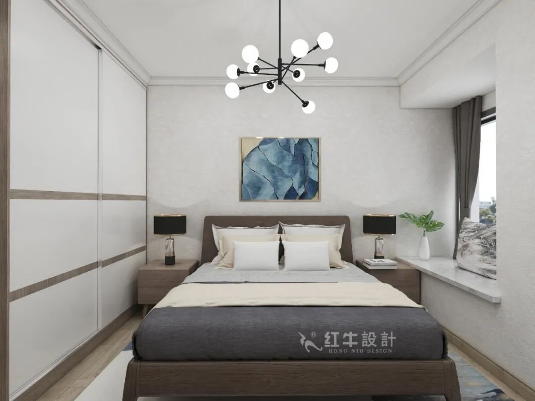 劉萍萍_花崗鴻福城132㎡現(xiàn)代簡約風(fēng)格_兩套小戶型打通變大宅，中西雙廚房+衣帽間打造品質(zhì)生活！16次臥