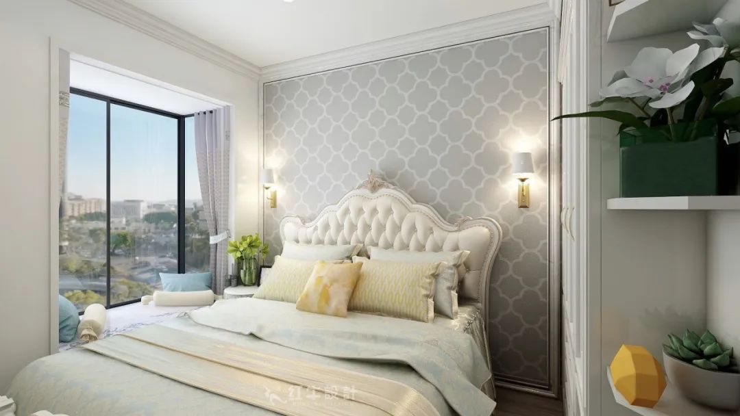 魏明花_紅牛設(shè)計(jì)--大名城 · 紫金九號118㎡輕奢風(fēng)格07效果圖欣賞_主臥