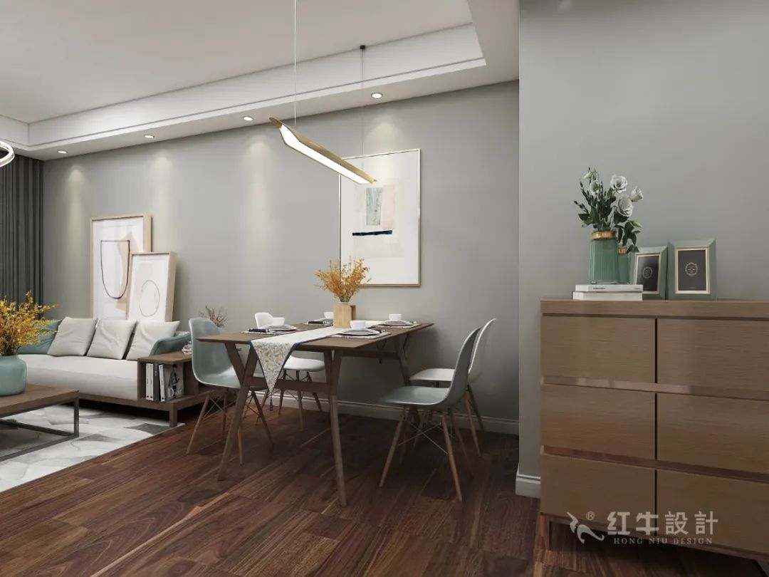 吳波_紅牛設(shè)計(jì)--中垠紫金官邸100㎡(B戶(hù)型)現(xiàn)代簡(jiǎn)約05效果圖欣賞_餐廳