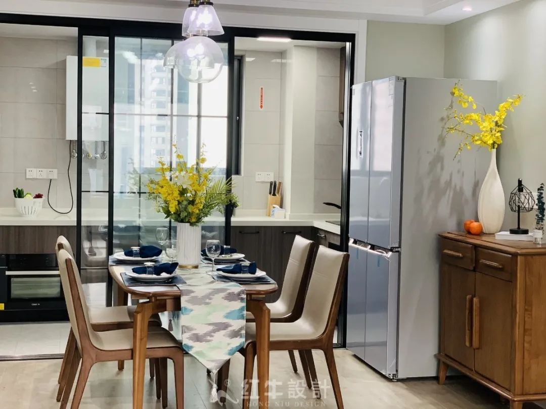 保利國際社區(qū)95㎡北歐風格--記錄毛坯到美家的蛻變過程04實景效果_餐廳