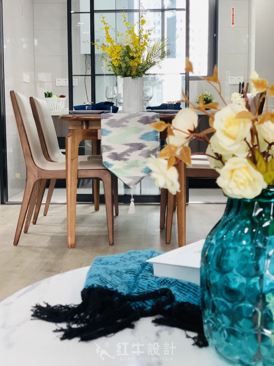 保利國際社區(qū)95㎡北歐風格--記錄毛坯到美家的蛻變過程05實景效果_餐廳