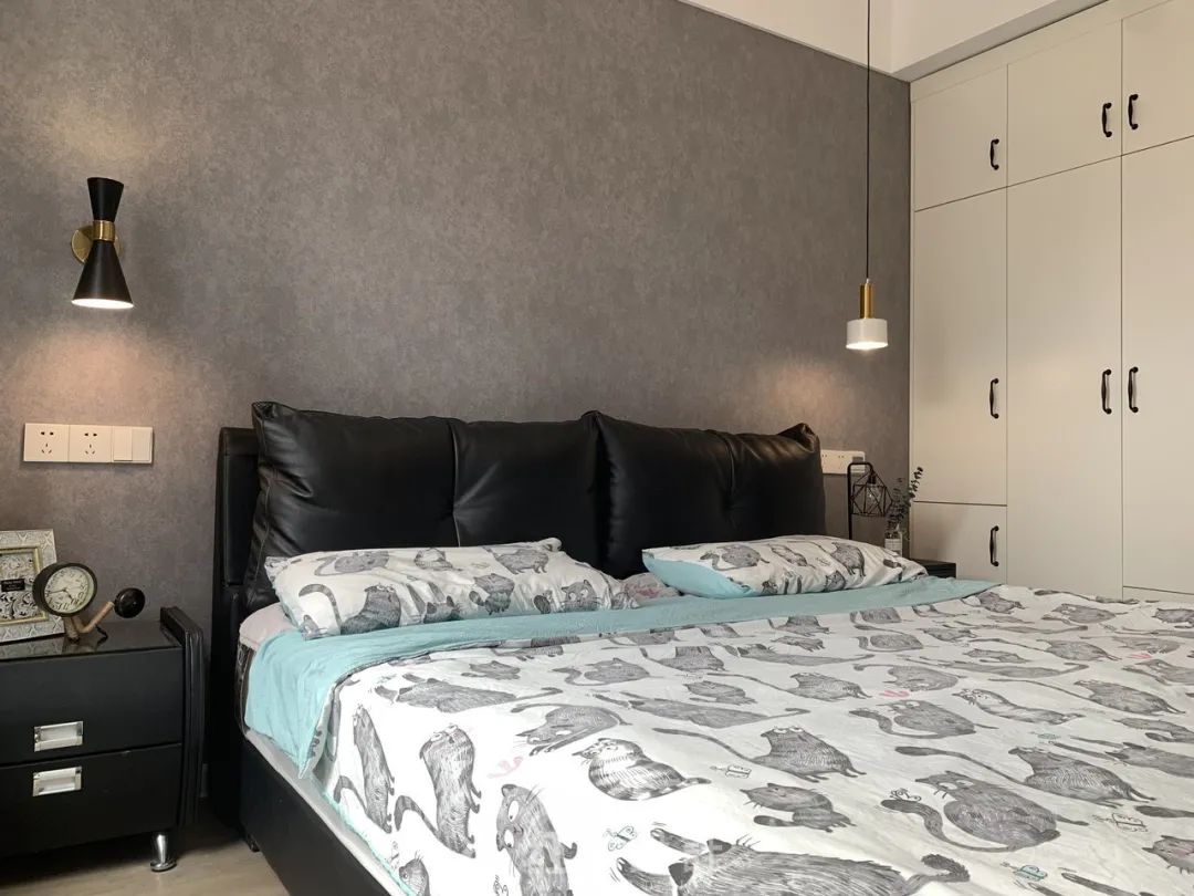 保利國際社區(qū)95㎡北歐風格--記錄毛坯到美家的蛻變過程10實景效果_臥室