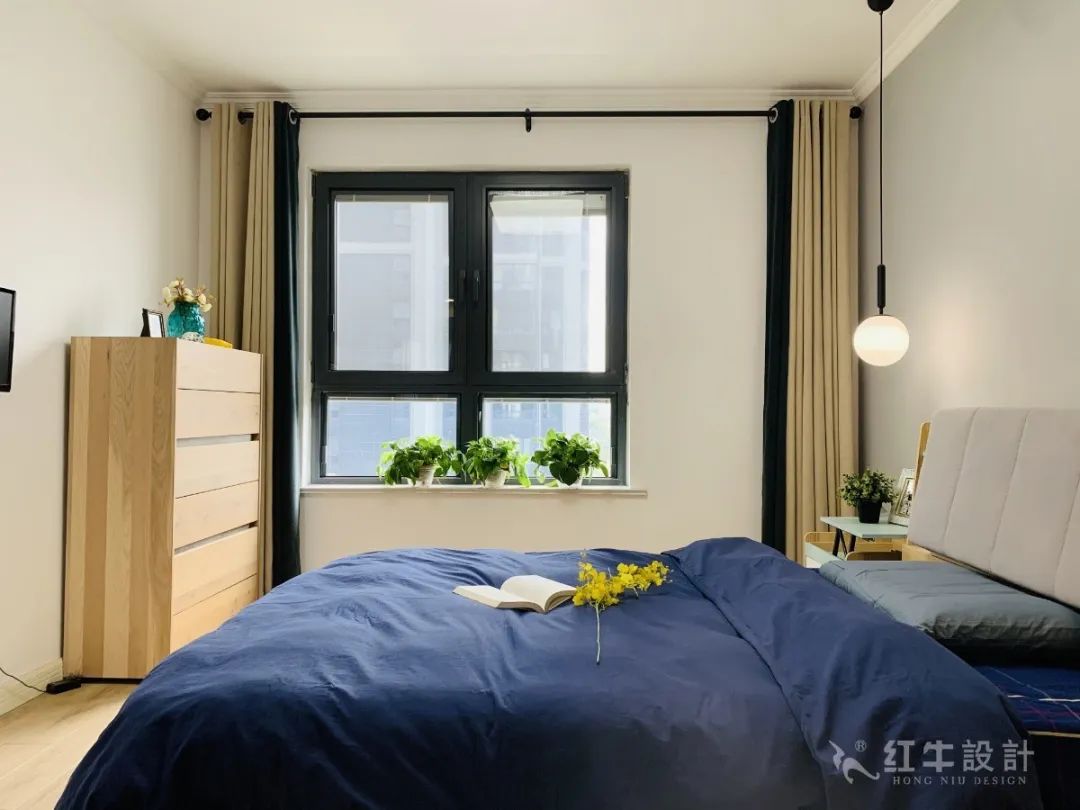 孟憲濤_保利國(guó)際社區(qū)115㎡現(xiàn)代北歐--簡(jiǎn)潔明亮之家，一人獨(dú)居太愜意！14實(shí)景效果_主臥