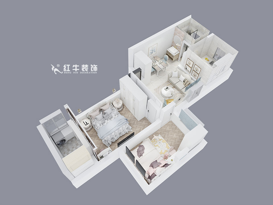 朱明琪_華隆新寓45-201-66㎡-簡(jiǎn)歐風(fēng)格_鳥(niǎo)瞰+logo