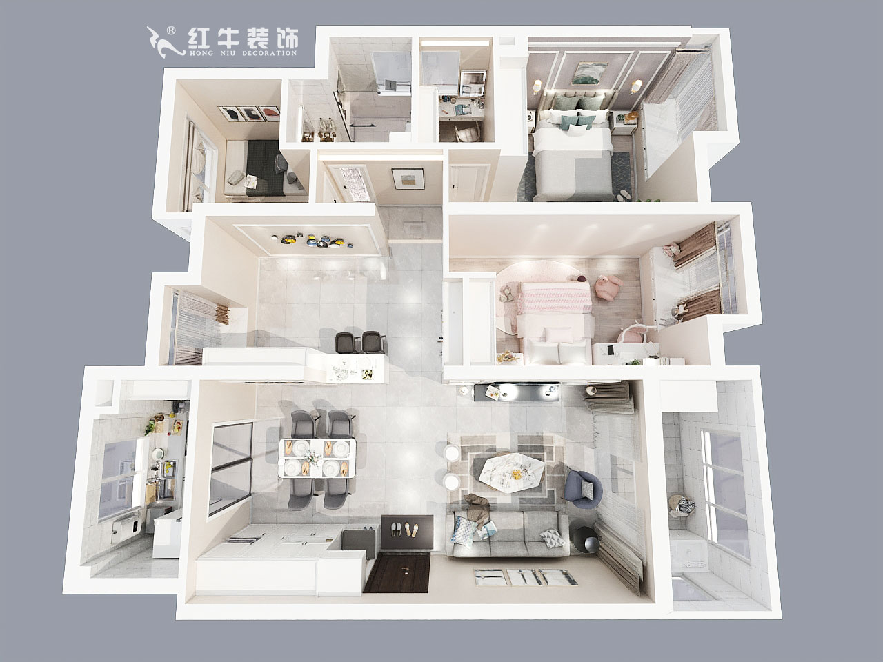 蔣琛_萬(wàn)達(dá)茂三期2-2001-128㎡-現(xiàn)代簡(jiǎn)約風(fēng)格_鳥(niǎo)瞰圖+logo