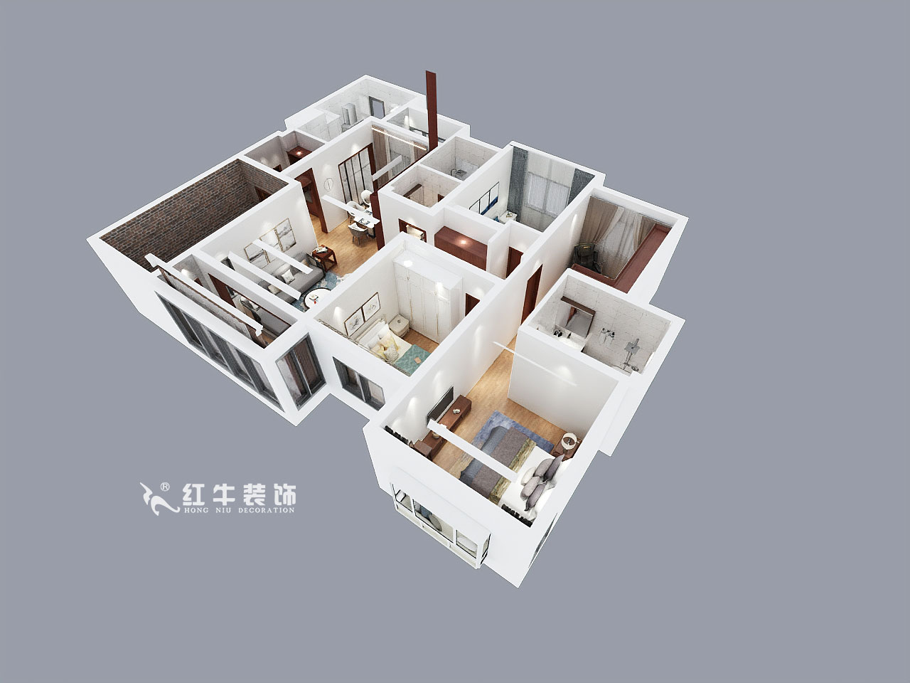 郭志成_鐘鼎山莊17-501-150㎡-新中式風格_鳥瞰圖+logo