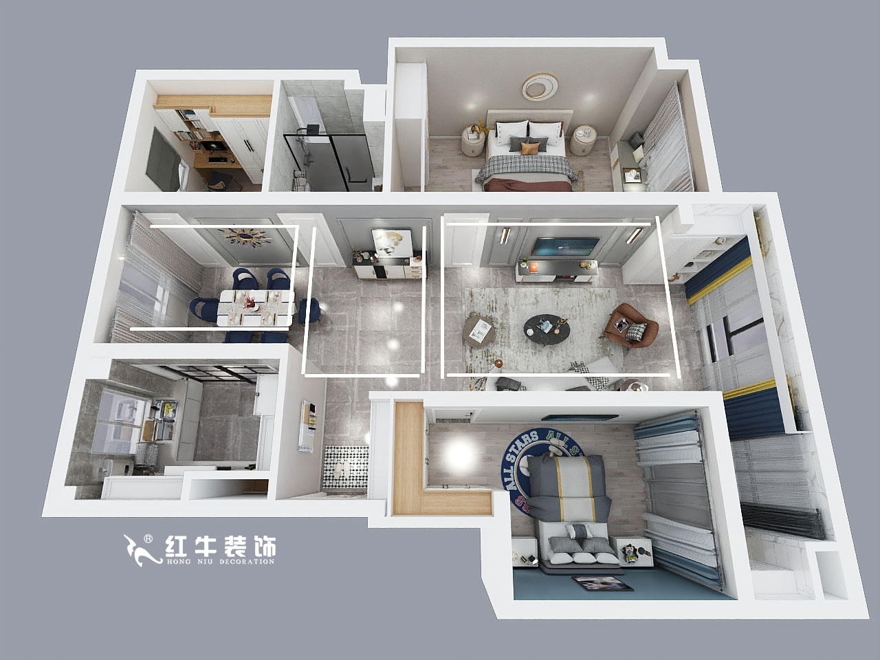 顧娟_金地都會意境118㎡現(xiàn)代風(fēng)格--弧形沙發(fā)設(shè)計，獨特有創(chuàng)意！02鳥瞰圖