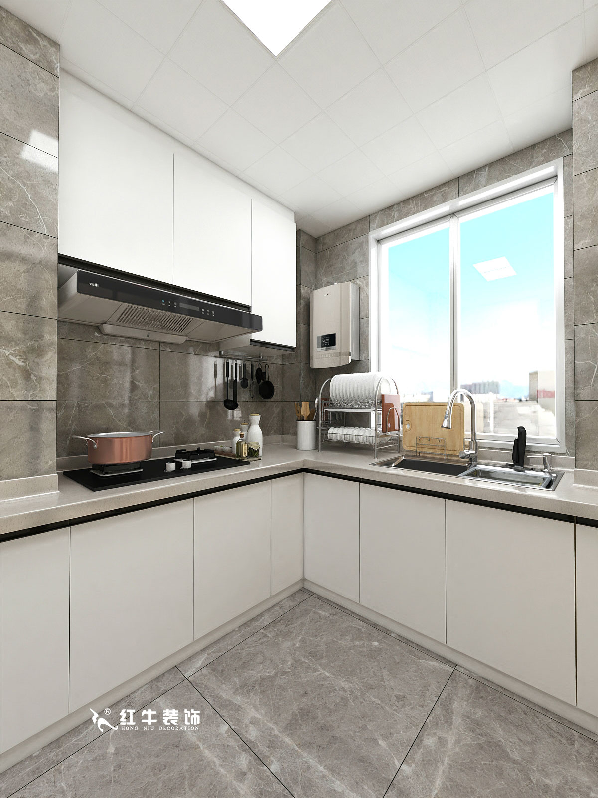 顧娟_金地都會意境118㎡現(xiàn)代風(fēng)格--弧形沙發(fā)設(shè)計，獨特有創(chuàng)意！06餐廳設(shè)計_廚房+