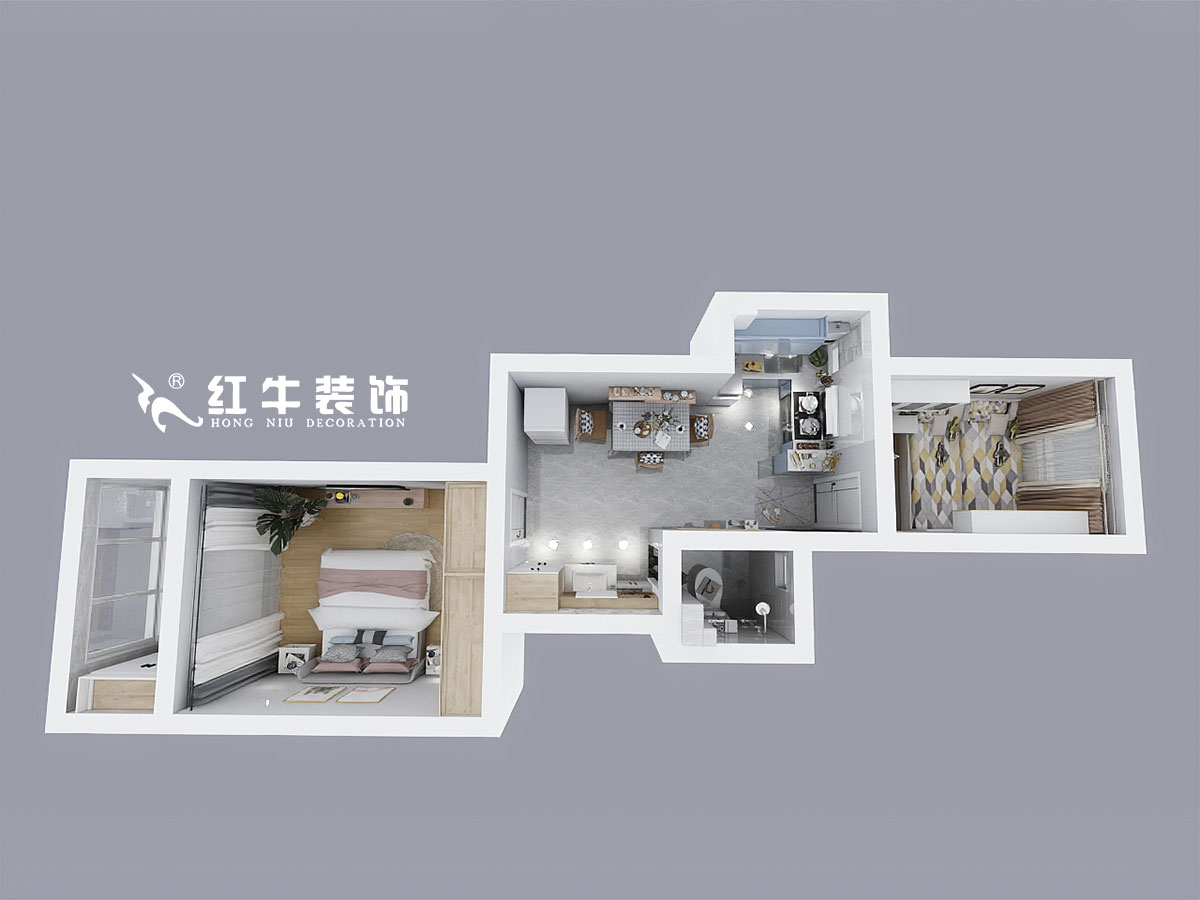 熊皓宇_小楊村12-406-60㎡-現(xiàn)代風(fēng)格_鳥(niǎo)瞰圖