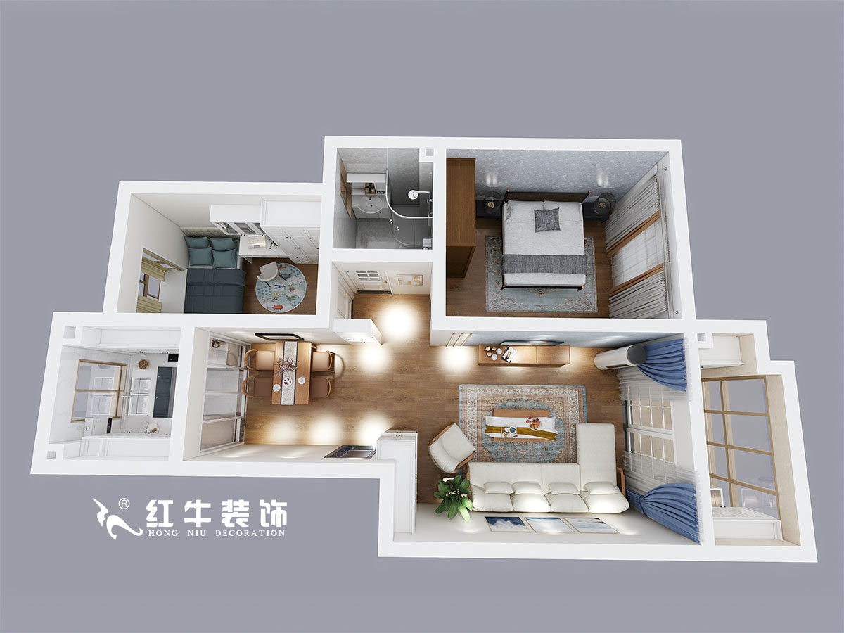 熊皓宇_金貿(mào)新村24-79-202-75㎡-現(xiàn)代簡約風(fēng)格_鳥瞰圖