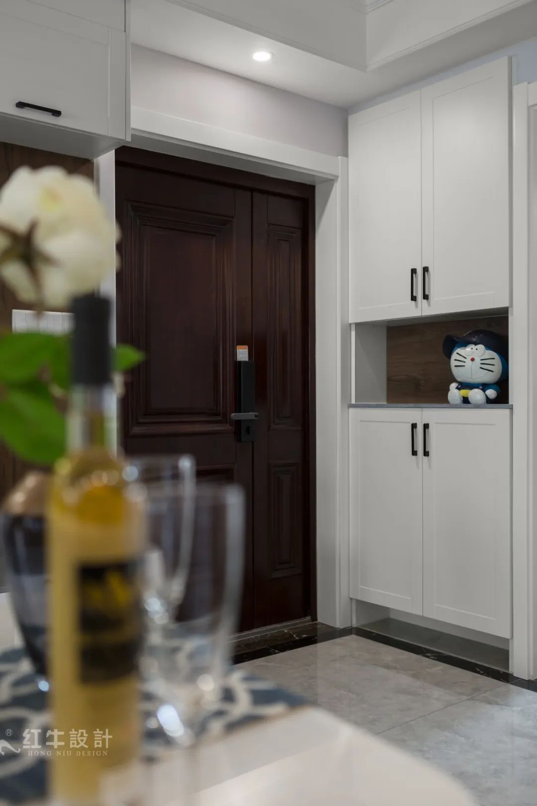 85后夫婦的美式輕奢家，起名“海藍之謎”！04玄關(guān)柜