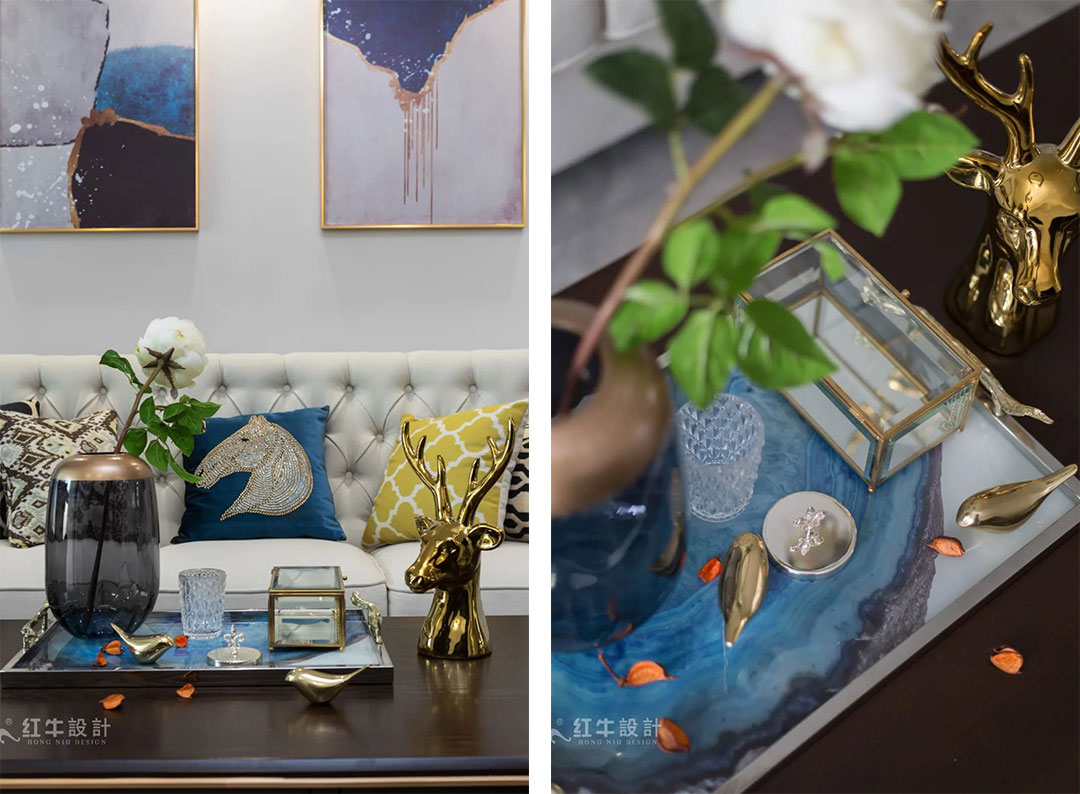 85后夫婦的美式輕奢家，起名“海藍之謎”！08客廳+09客廳