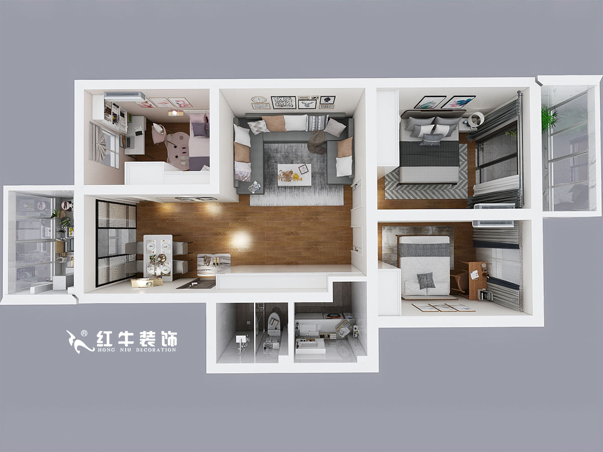 朱彥_羅廊巷2號(hào)2-2-701-90㎡-簡(jiǎn)約風(fēng)格00鳥(niǎo)瞰圖