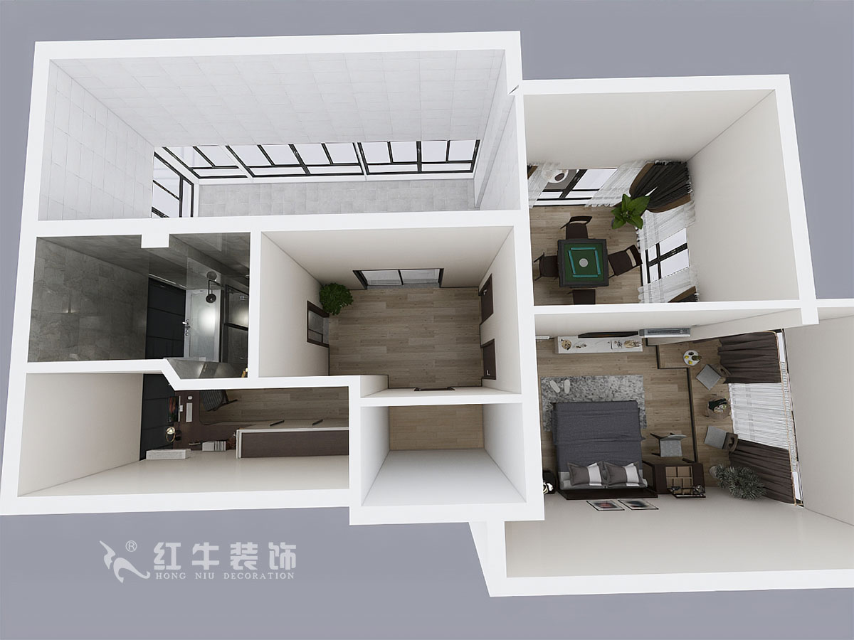 郭志成_墨香山莊25-1101-197㎡-輕奢簡美風(fēng)格_5室3廳2衛(wèi)（老房裝修）_定制家￥260180_全包26萬00_08鳥瞰圖2樓