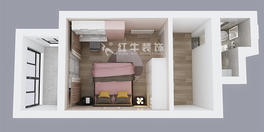 陶陽_金陵名人居1-8號-602-120㎡-現(xiàn)代簡約風格_3室2廳2衛(wèi)（二手房裝修）_定制家￥129560_全包13萬00_08鳥瞰圖二樓