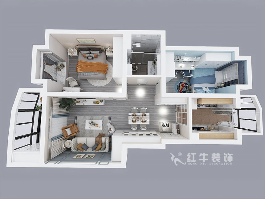 劉萍萍_風(fēng)光里34-122-402-90㎡-簡(jiǎn)歐風(fēng)格_3室2廳1衛(wèi)（老房裝修）_定制家￥124700_全包12