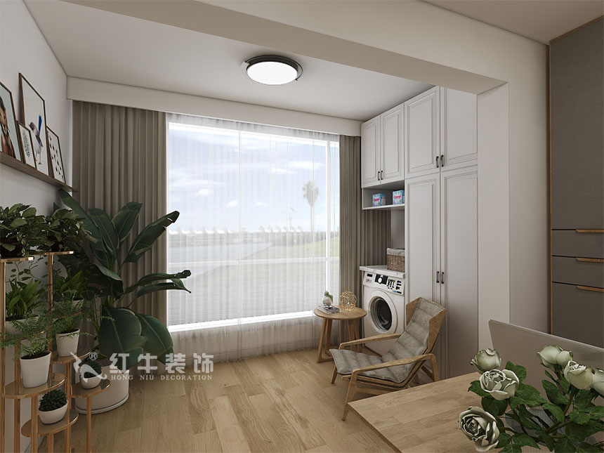 魏利利_津橋華府82㎡現(xiàn)代簡(jiǎn)約｜顛覆傳統(tǒng)客廳，即是休閑書(shū)吧又是影院06陽(yáng)臺(tái)