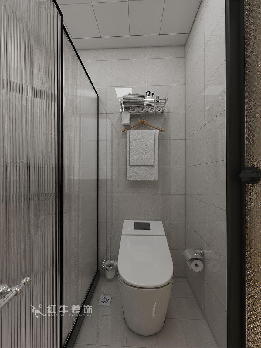 魏利利_津橋華府82㎡現(xiàn)代簡(jiǎn)約｜顛覆傳統(tǒng)客廳，即是休閑書(shū)吧又是影院12衛(wèi)生間