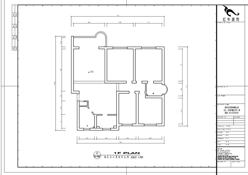魏明花_梅花山莊21-201-702-153㎡-現(xiàn)代簡約風(fēng)格_4室2廳2衛(wèi)（二手房裝修）_定制家￥260000_全包26萬00_01原始結(jié)構(gòu)圖_梅花山莊21-201