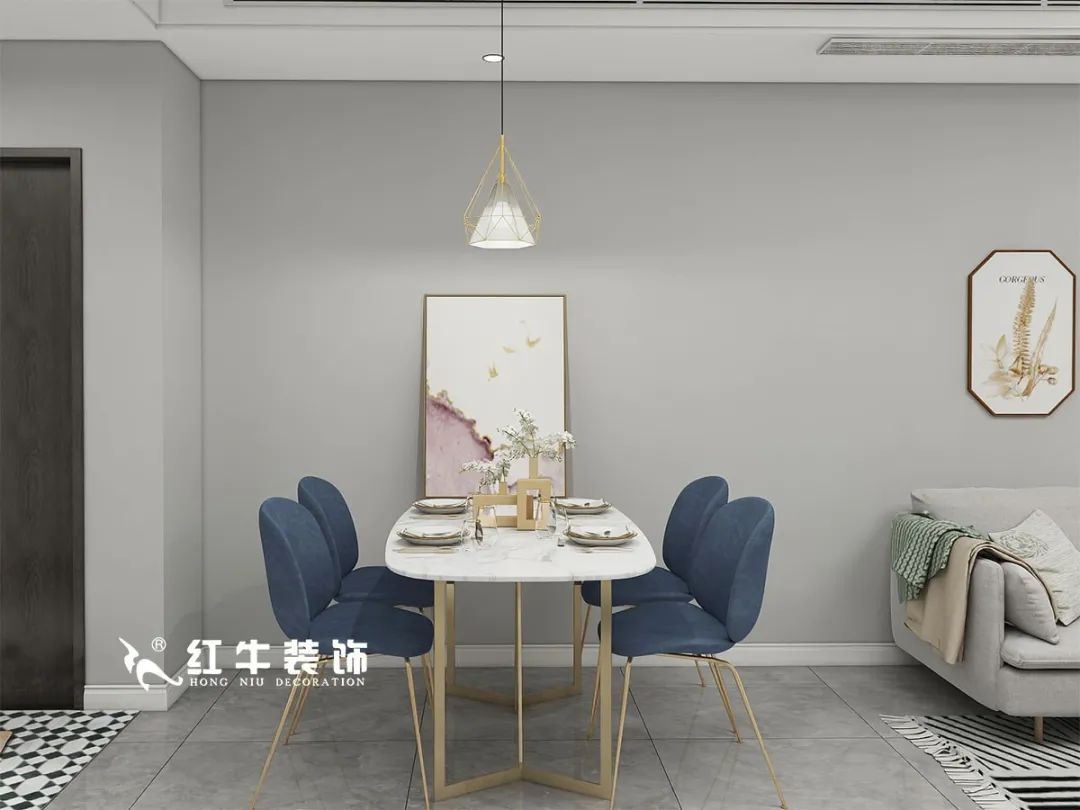 劉萍萍_仙龍灣山莊90㎡輕奢風(fēng)格｜加入一點(diǎn)金屬線條，這個家高級又溫柔！04