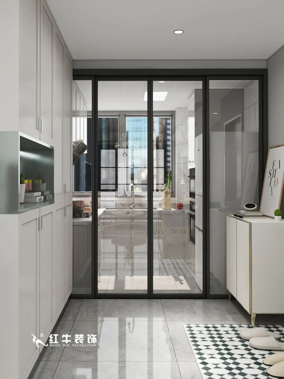 劉萍萍_仙龍灣山莊90㎡輕奢風(fēng)格｜加入一點(diǎn)金屬線條，這個家高級又溫柔！06