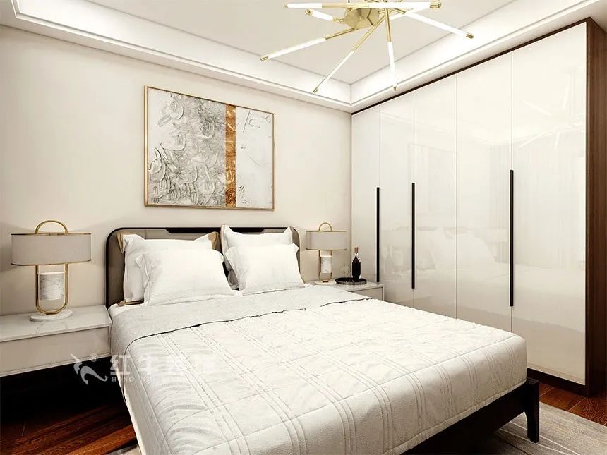 沙發(fā)不要靠墻，這樣設(shè)計才夠別致?。櫨阓東城水岸115㎡現(xiàn)代風(fēng)格_3室2廳1衛(wèi)_舊房裝修_全包17萬）10