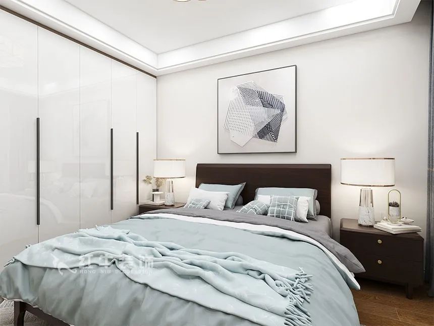 沙發(fā)不要靠墻，這樣設(shè)計才夠別致?。櫨阓東城水岸115㎡現(xiàn)代風(fēng)格_3室2廳1衛(wèi)_舊房裝修_全包17萬）11