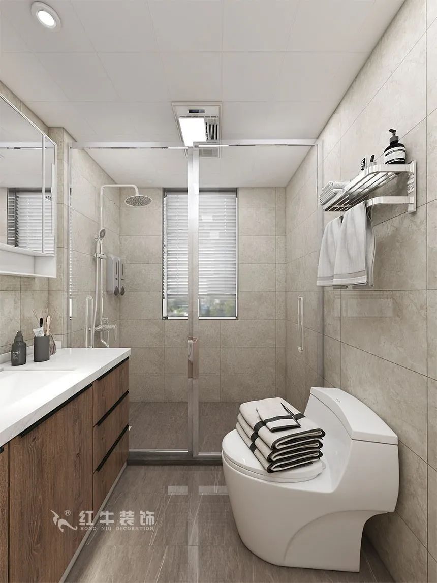 沙發(fā)不要靠墻，這樣設(shè)計才夠別致?。櫨阓東城水岸115㎡現(xiàn)代風(fēng)格_3室2廳1衛(wèi)_舊房裝修_全包17萬）15