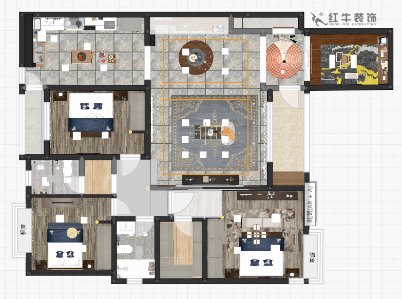 魏利利_北江豪庭48-104-130㎡-美式輕奢風格_3室2廳2衛(wèi)（毛坯裝修）_定制家￥205685_全包20萬00_03彩平圖