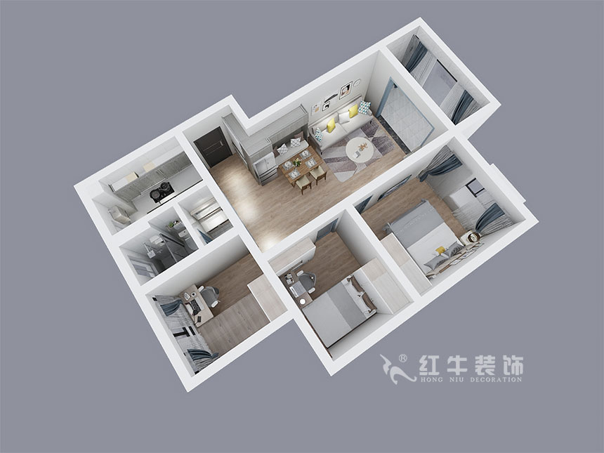 陸利民_保利羅蘭春天1-1404-86㎡-現(xiàn)代風(fēng)格_3室2廳1衛(wèi)（新房裝修）_成品家￥136800_全包13萬(wàn)00_04鳥(niǎo)瞰圖