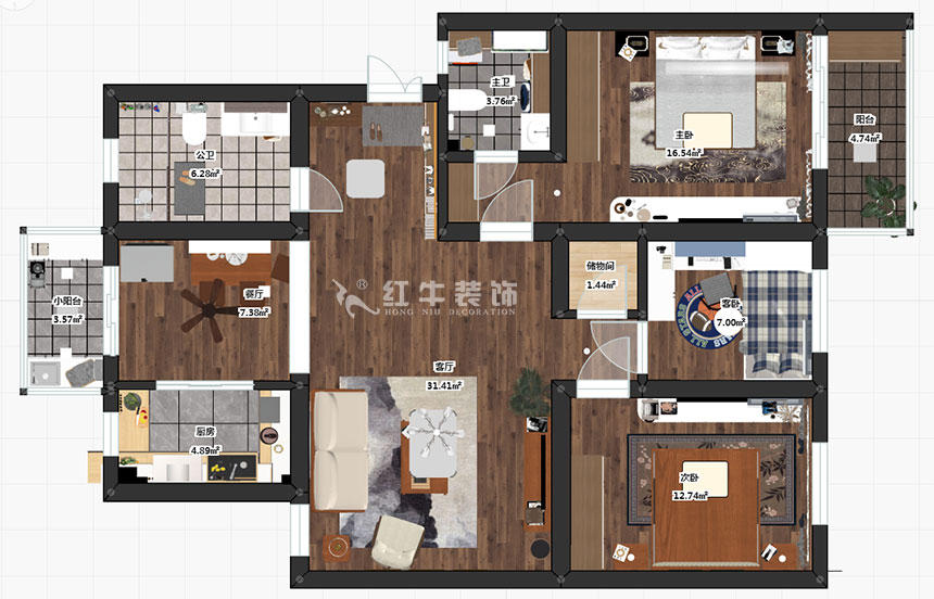 蔣琛_時(shí)代雅居21-502-130㎡-現(xiàn)代簡(jiǎn)約風(fēng)格_3室2廳2衛(wèi)（老房裝修）_定制家￥150011_全包15萬(wàn)00_03彩平圖