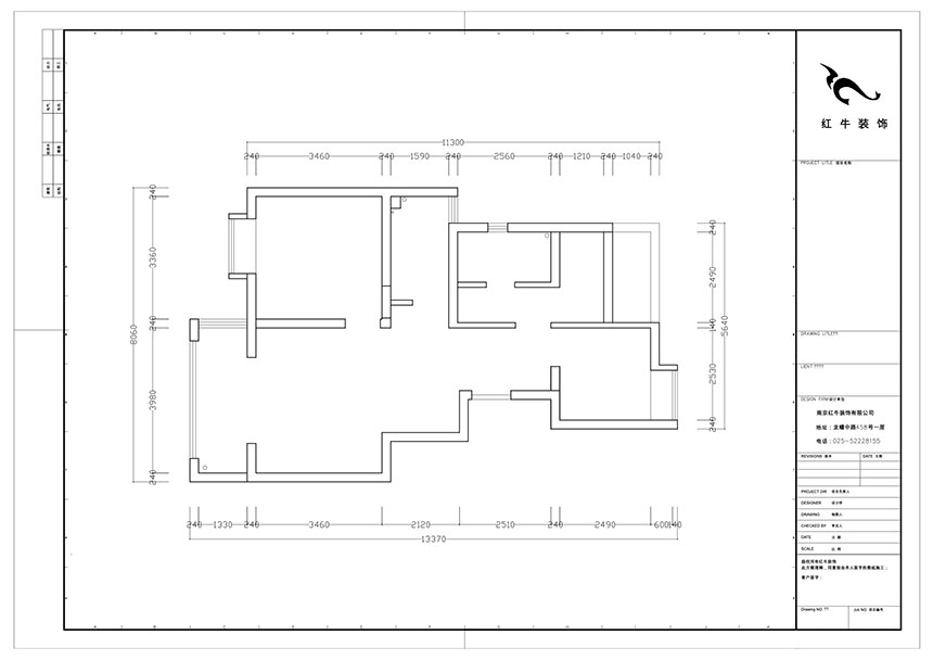 陸利民_紅豆香江華庭5-2-104-87㎡-現(xiàn)代風(fēng)格_3室2廳1衛(wèi)（新房裝修）_定制家￥114000_全包12萬(wàn)00_01原始結(jié)構(gòu)圖