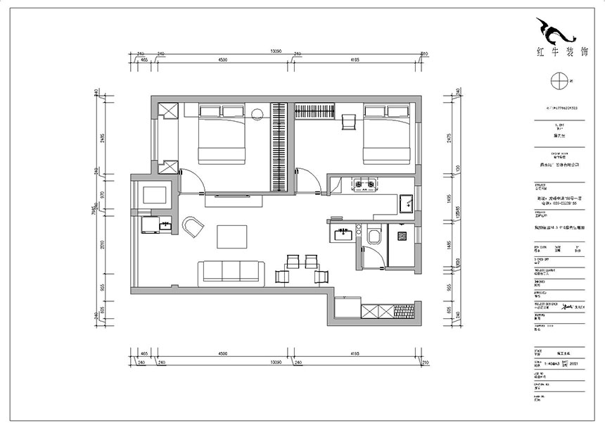 朱明琪_紫楊佳園24-3-910-87㎡-現(xiàn)代簡約風(fēng)格_2室2廳1衛(wèi)（新房裝修）_成品家￥120000_全包10萬00_02平面布置圖