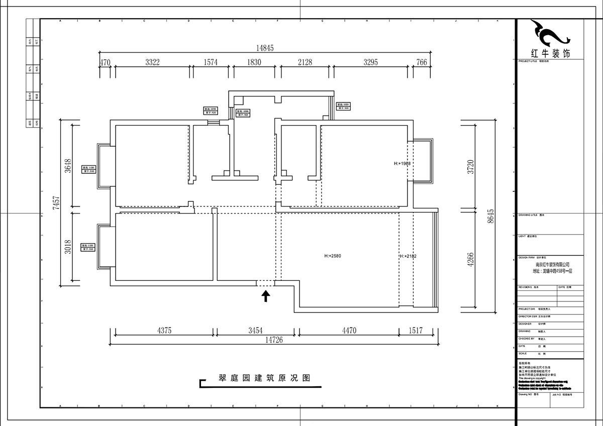 【實景案例】魏明花｜金輪翠庭園6-3-301-135㎡-極簡主義風格｜3室2廳2衛(wèi)｜二手房裝修｜定制家￥184100｜全包18萬｜00_01建筑原況圖